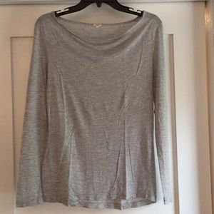 J. Crew Grey Boatneck T-Shirt